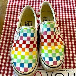 Women’s size 6 rainbow Vans